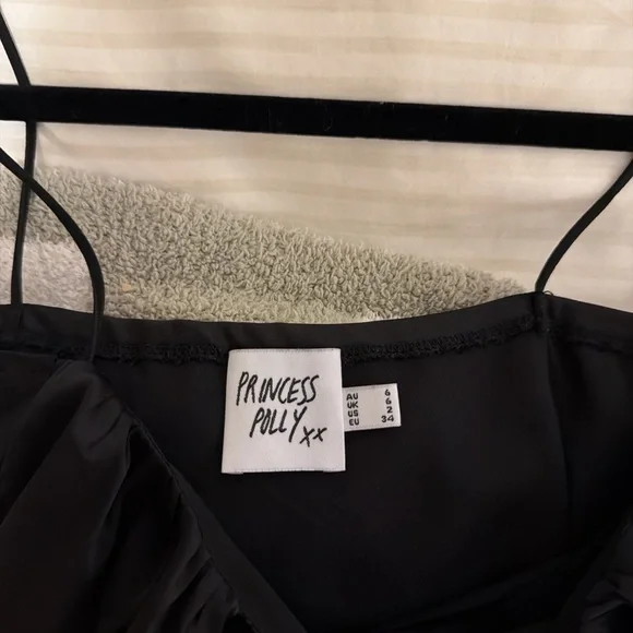 Princess Polly Black Satin Dress - Picture 4 of 4